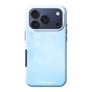 Candy blue Watercolor tough iPhone Telefoonhoesje