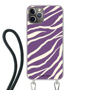 Candy Zebra Violet Limited Editon Crossbody iPhone 11 Pro Max Telefoonhoesje | Stock Sale