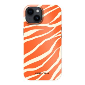 Candy Zebra Orange Limited Editon Hard iPhone 14 Telefoonhoesje | Stock Sale