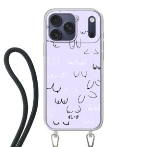 Candy x Perf boob purple crossbody iPhone Telefoonhoesje