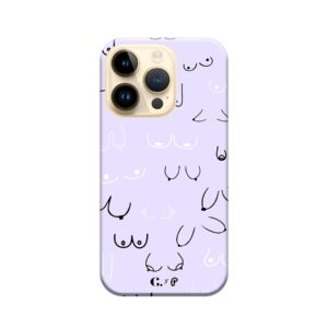 Candy x Perf boob purple Tough iPhone 14 Pro Telefoonhoesje | Stock Sale