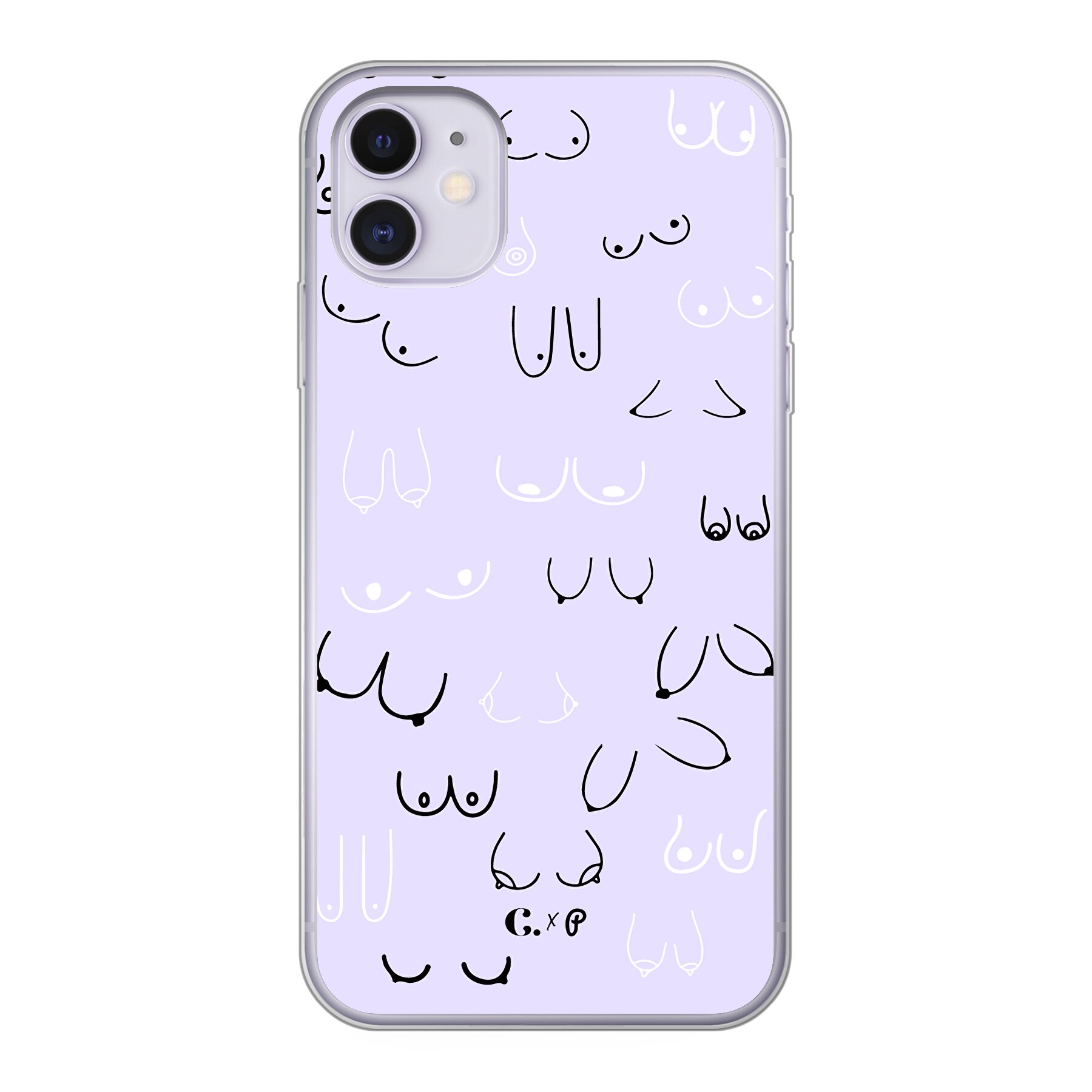 Candy x Perf boob purple soft iPhone 11 Telefoonhoesje | Stock Sale