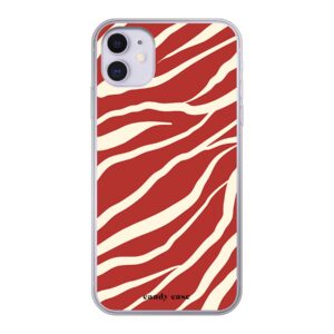Candy Zebra Red Limited Editon Soft iPhone 11 Telefoonhoesje | Stock Sale