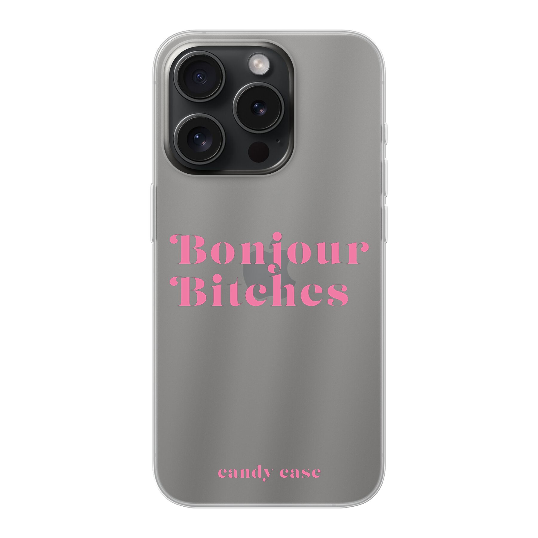 Candy Quote Pink Soft Magsafe iPhone 15 Pro telefoonhoesje | Stock Sale
