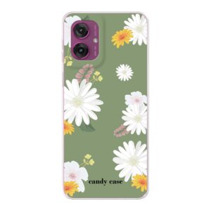 Candy Flower Green soft Motorola telefoonhoesje