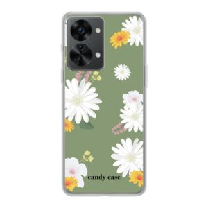 Candy Flower Green soft OnePlus Nord 2T telefoonhoesje | Stock Sale