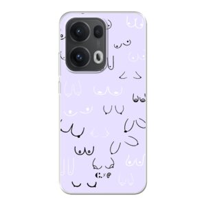 Candy x Perf boob purple soft Oppo Telefoonhoesje