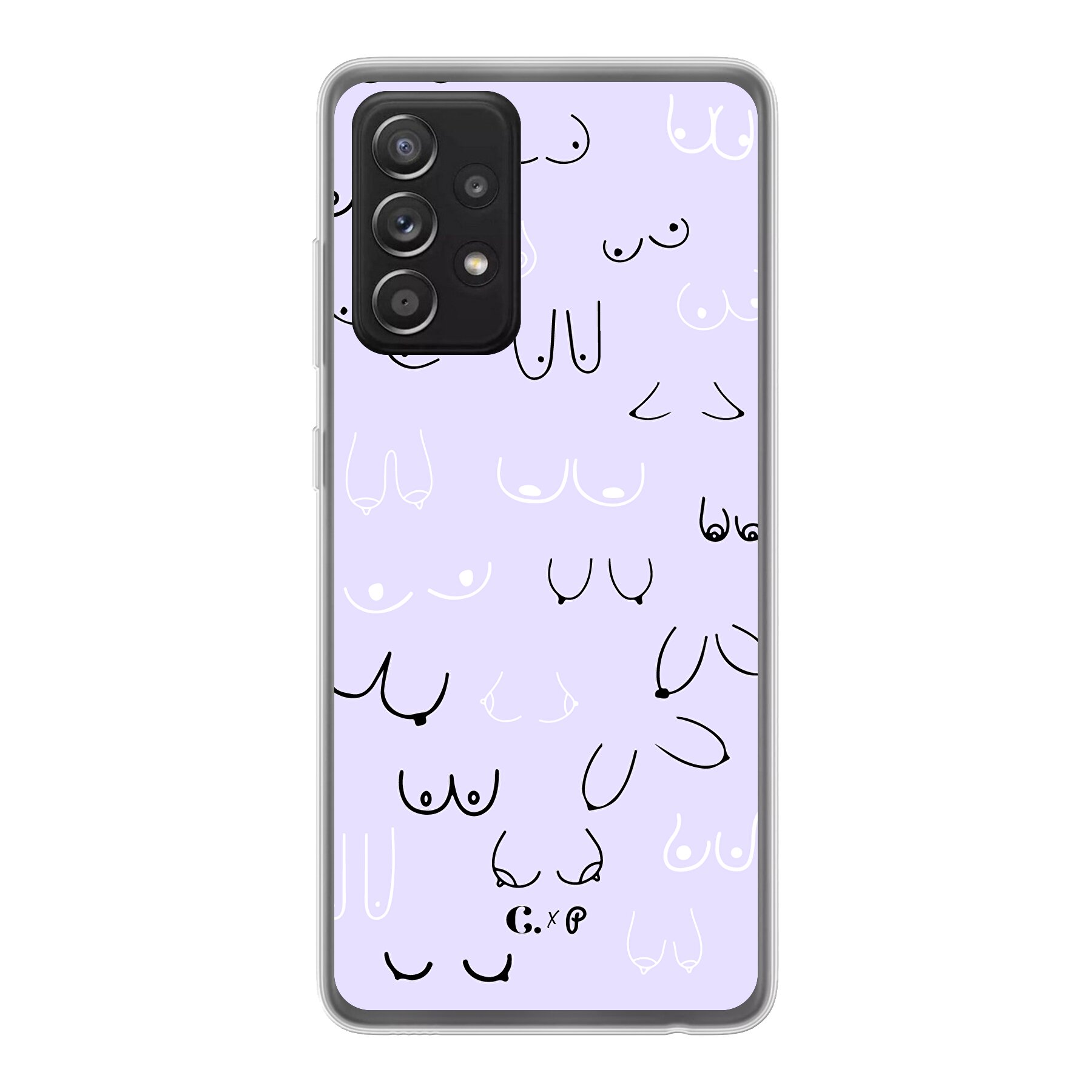 Candy x Perf boob purple soft Samsung Galaxy A52 Telefoonhoesje | Stock Sale