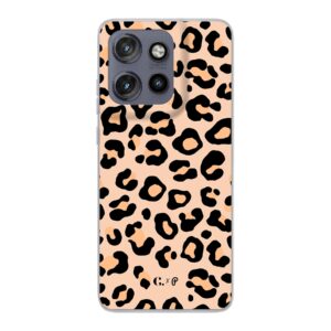 Candy x Perf Leopard beige soft Motorola telefoonhoesje