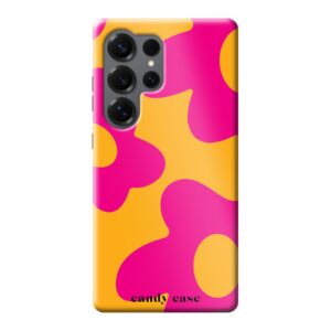 Candy Retro Orange Pink Flower Samsung Telefoonhoesje