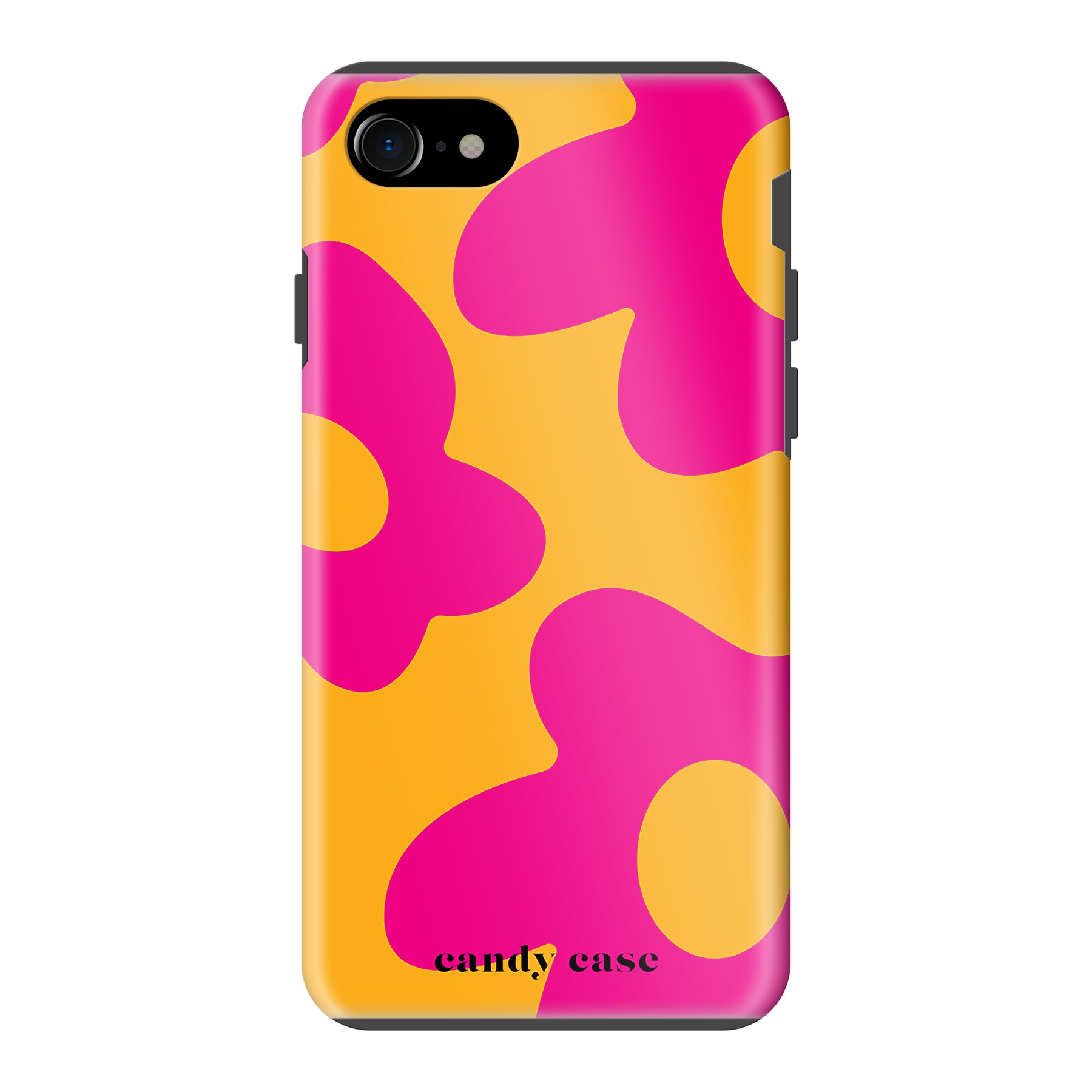 Candy Retro Flower Orange Pink Tough iPhone SE Telefoonhoesje | Stock Sale