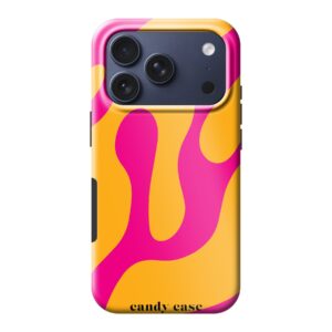 Candy Retro Swirl Orange Pink Tough iPhone Telefoonhoesje