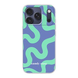 Candy swirl blue soft case iPhone telefoonhoesje