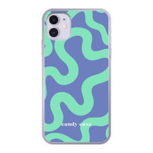 Candy swirl blue soft case iPhone 11 telefoonhoesje | Stock Sale