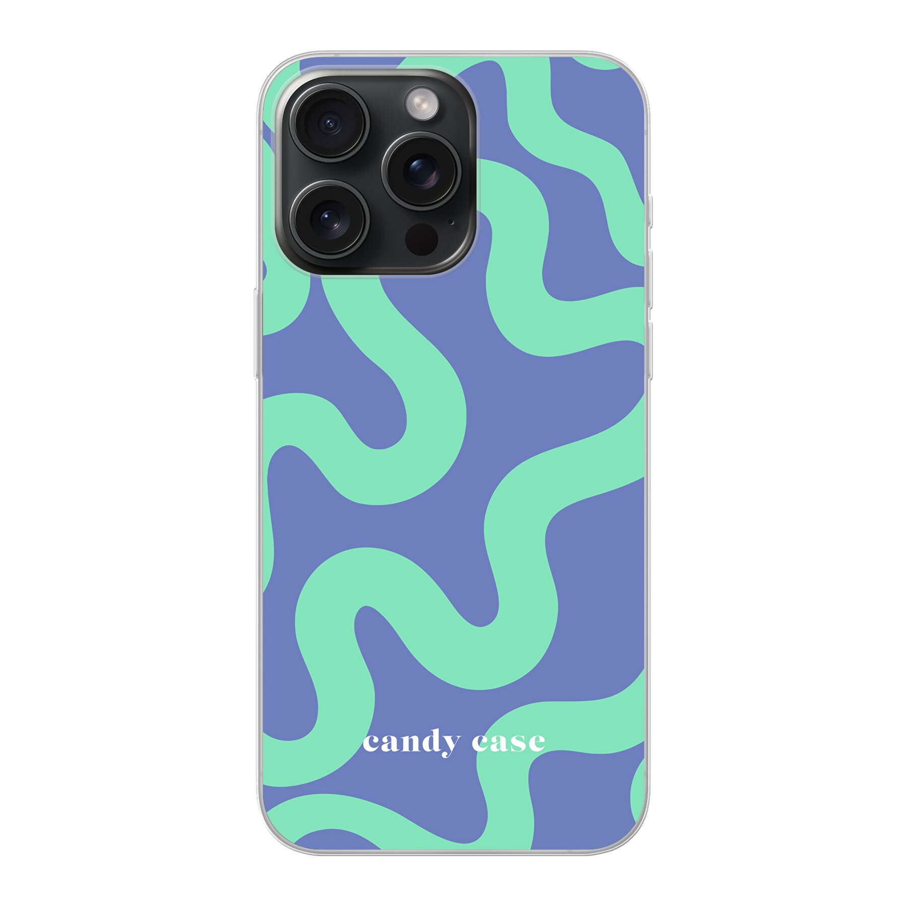 Candy swirl blue tough case iPhone 15 pro max telefoonhoesje | Stock Sale