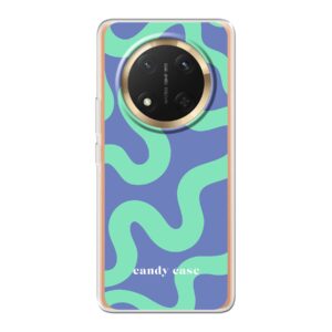 Candy swirl blue soft case Honor telefoonhoesje