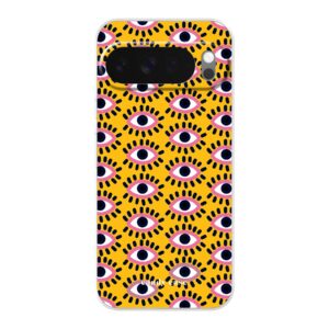 Candy Eyes Geel Google soft case telefoonhoesje