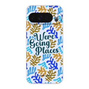 Candy We're going places blauw Google soft case telefoonhoesje