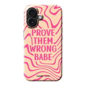 Candy Prove them wrong roze Tough Case iPhone telefoonhoesje
