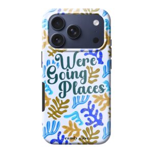 Candy We're going places blauw Tough Case iPhone telefoonhoesje
