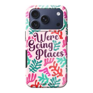 Candy We're going places roze Tough Case iPhone telefoonhoesje