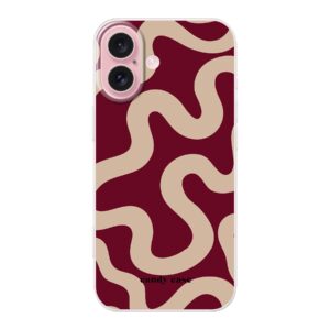 Candy Case Burgundy Swirl Soft Case Iphone 16 Telefoonhoesje | Stock Sale