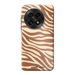 Candy Chestnut Zebra Tough Case Oneplus Telefoonhoesje