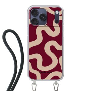 Candy Burgundy Swirl Crossbody iPhone Telefoonhoesje