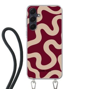 Candy Burgundy Swirl Crossbody Samsung Telefoonhoesje