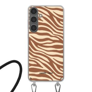 Candy Chestnut Zebra crossbody Samsung Telefoonhoesje