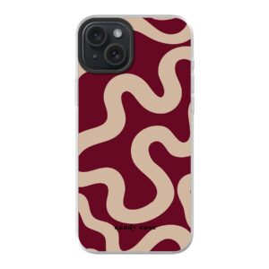 Candy Burgundy Swirl Magsafe iPhone 15 Plus Telefoonhoesje | Stock Sale