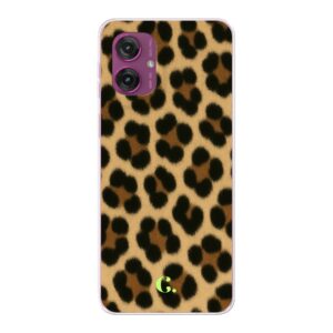 Candy Leopard Brown Soft Case Motorola Telefoonhoesje