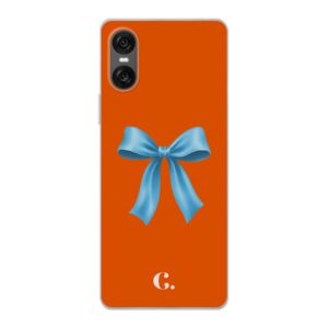 Candy Bow Orange Blue Soft case Sony telefoonhoesje