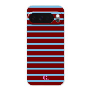 Candy Stripe Burgundy Blue Soft Case Google telefoonhoesje