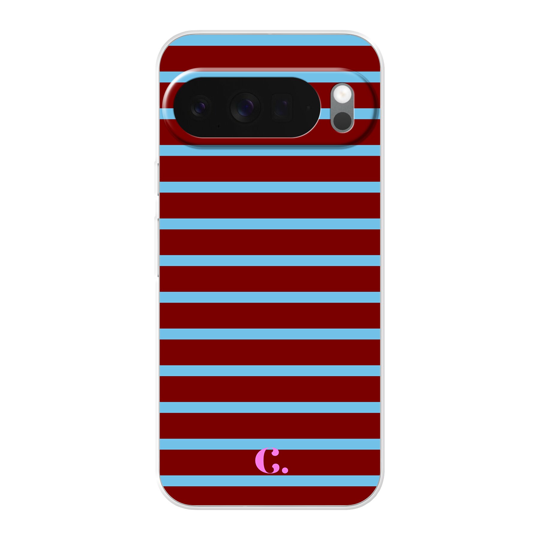 Candy Stripe Burgundy Blue Soft Case Google telefoonhoesje