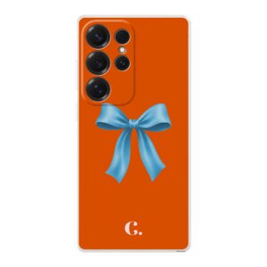 Candy Bow Orange Blue Soft case Samsung telefoonhoesje