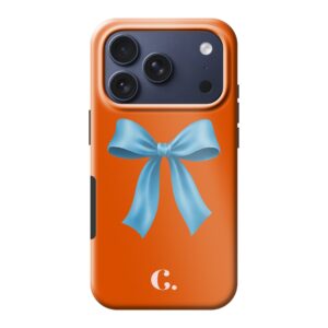Candy Bow Orange Blue Tough case iPhone telefoonhoesje
