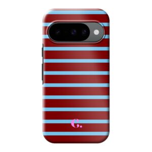 Candy Stripe Burgundy Blue Tough Case Google telefoonhoesje