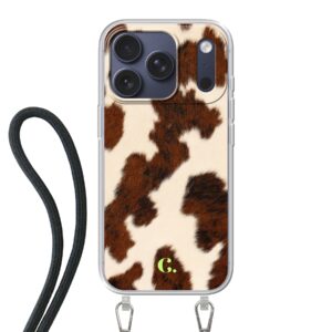 Candy Cow Brown Crossbody Case iPhone telefoonhoesje