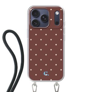 Candy Dot Espresso Crossbody Case iPhone telefoonhoesje