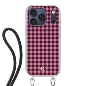 Candy Checked Pink Crossbody Case iPhone Telefoonhoesje