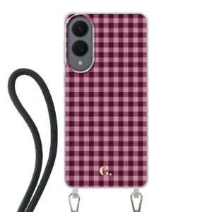 Candy Checked Pink Crossbody Case Samsung Telefoonhoesje