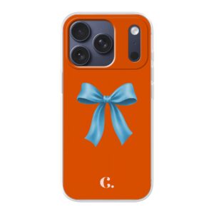 Candy Bow Orange Blue Soft case iPhone telefoonhoesje