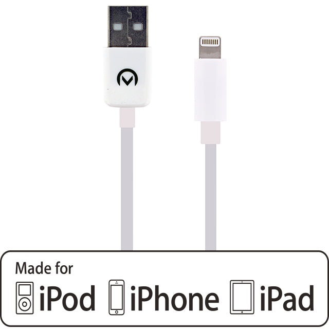 Mobilize Fast Charge/Sync kabel Apple Lightning 1m. White - Afbeelding 4