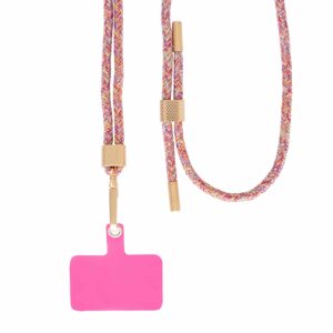 Candy telefoonkoord multicolor roze