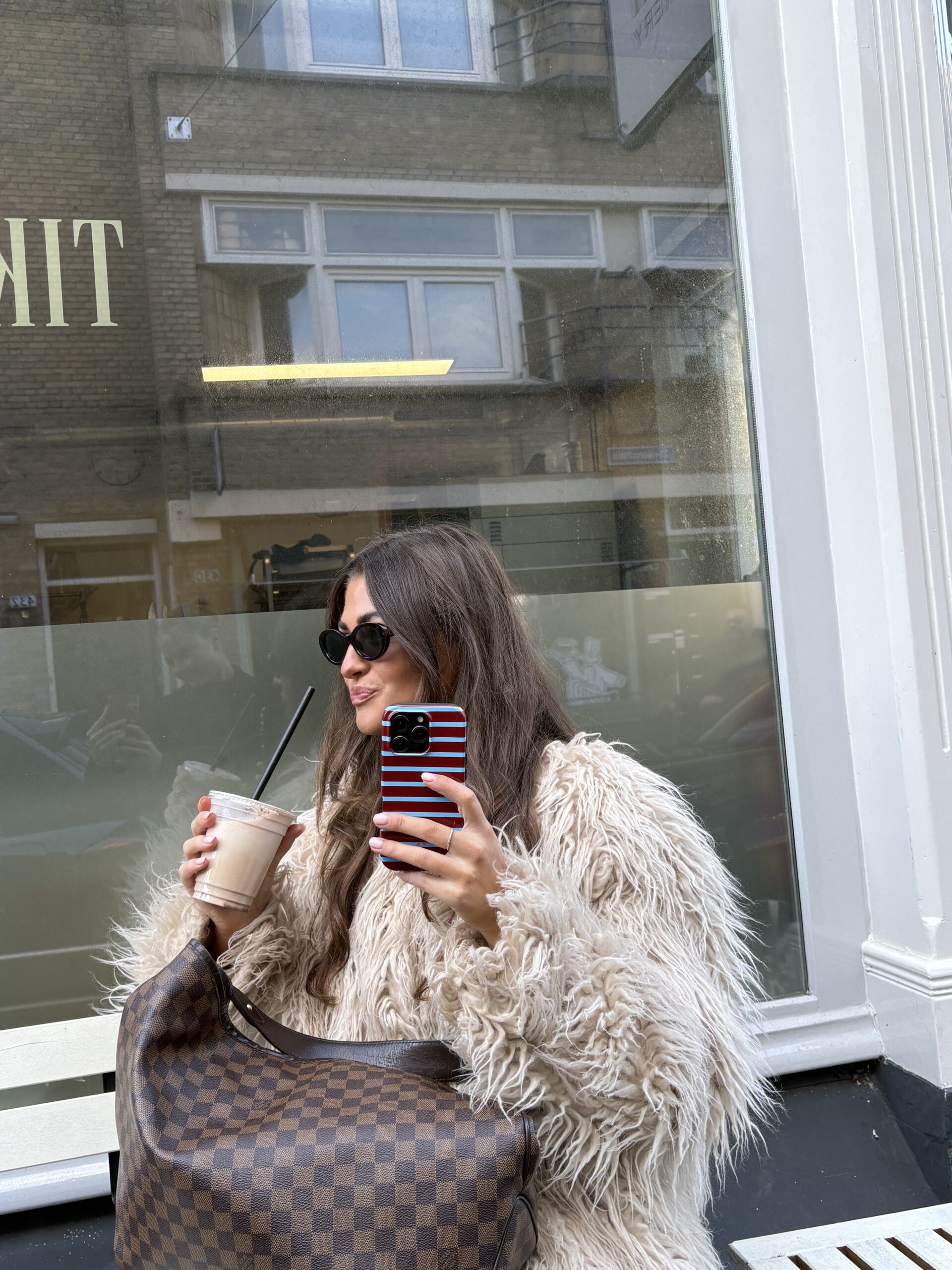 Candy Stripe Burgundy Blue Soft Case OnePlus telefoonhoesje - Afbeelding 4