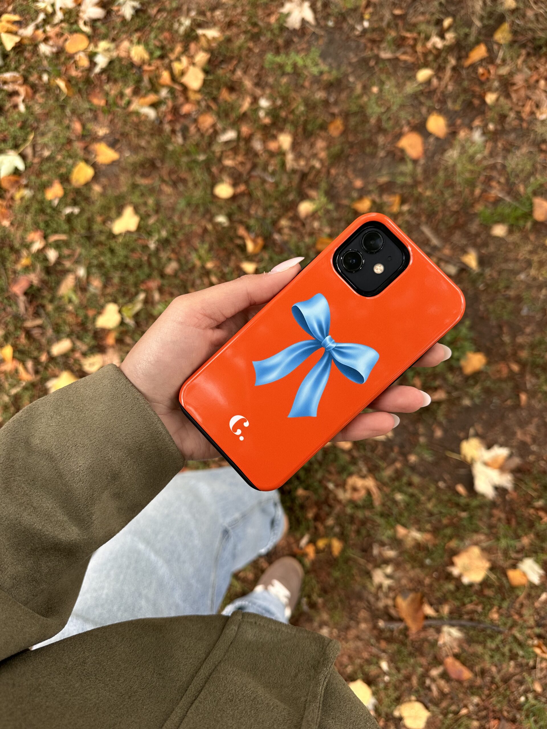 Candy Bow Orange Blue Crossbody case iPhone telefoonhoesje - Afbeelding 3