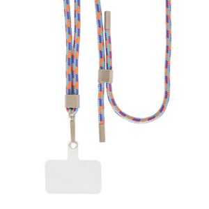 Candy telefoonkoord multi color blauw/oranje