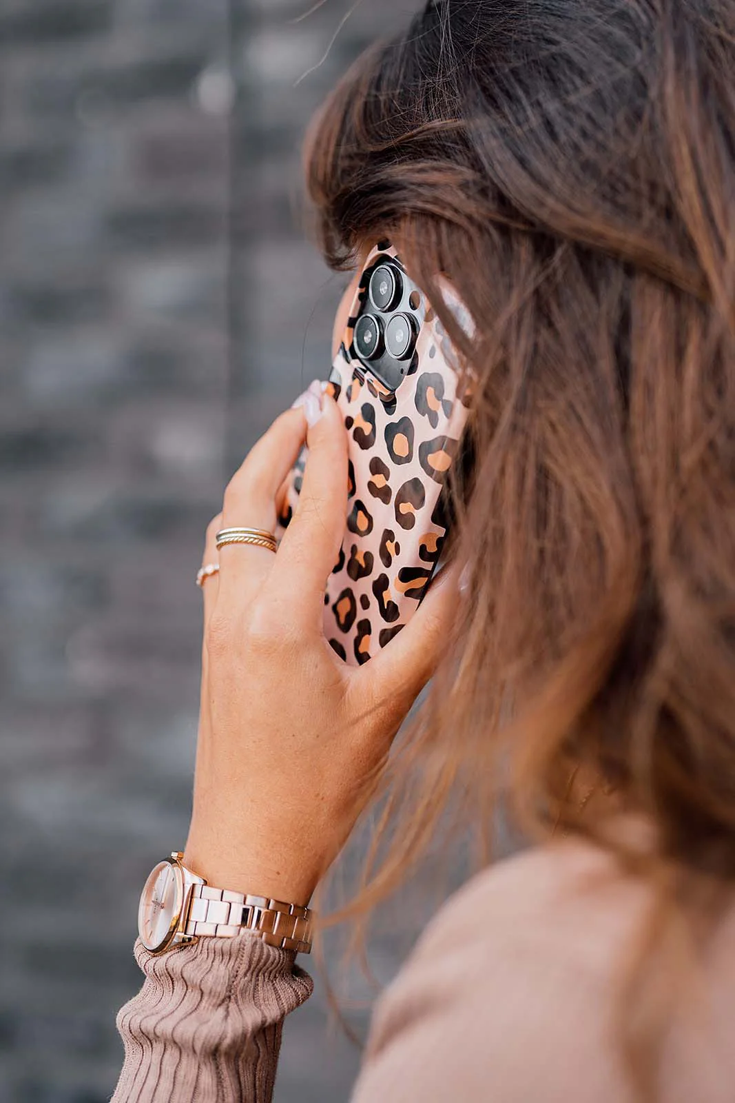 Candy x Perf Leopard beige Tough iPhone telefoonhoesje - Afbeelding 2