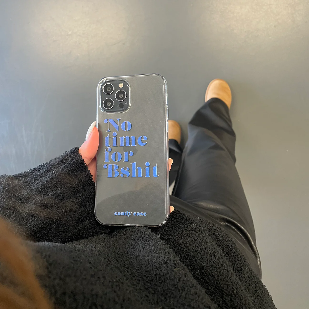 Candy Quote Blue Soft iPhone telefoonhoesje - Afbeelding 2